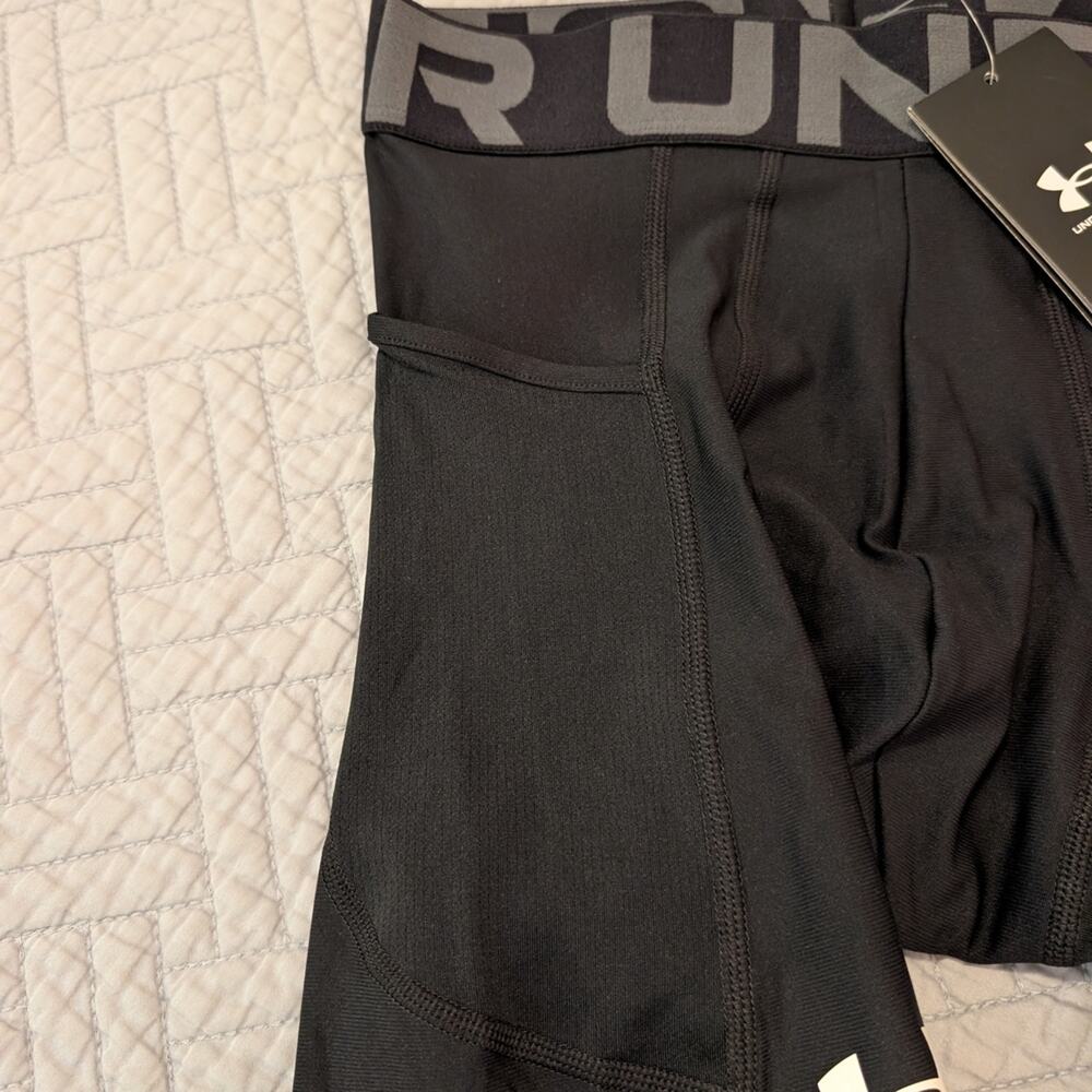 NWT Under Armour Men's Compression Shorts S Black HeatGear 6" Shorts (0291) - Picture 6 of 13
